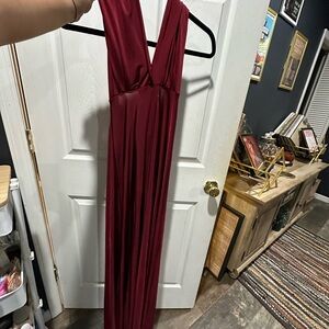 Lulu's Deep Red Maxi Dress